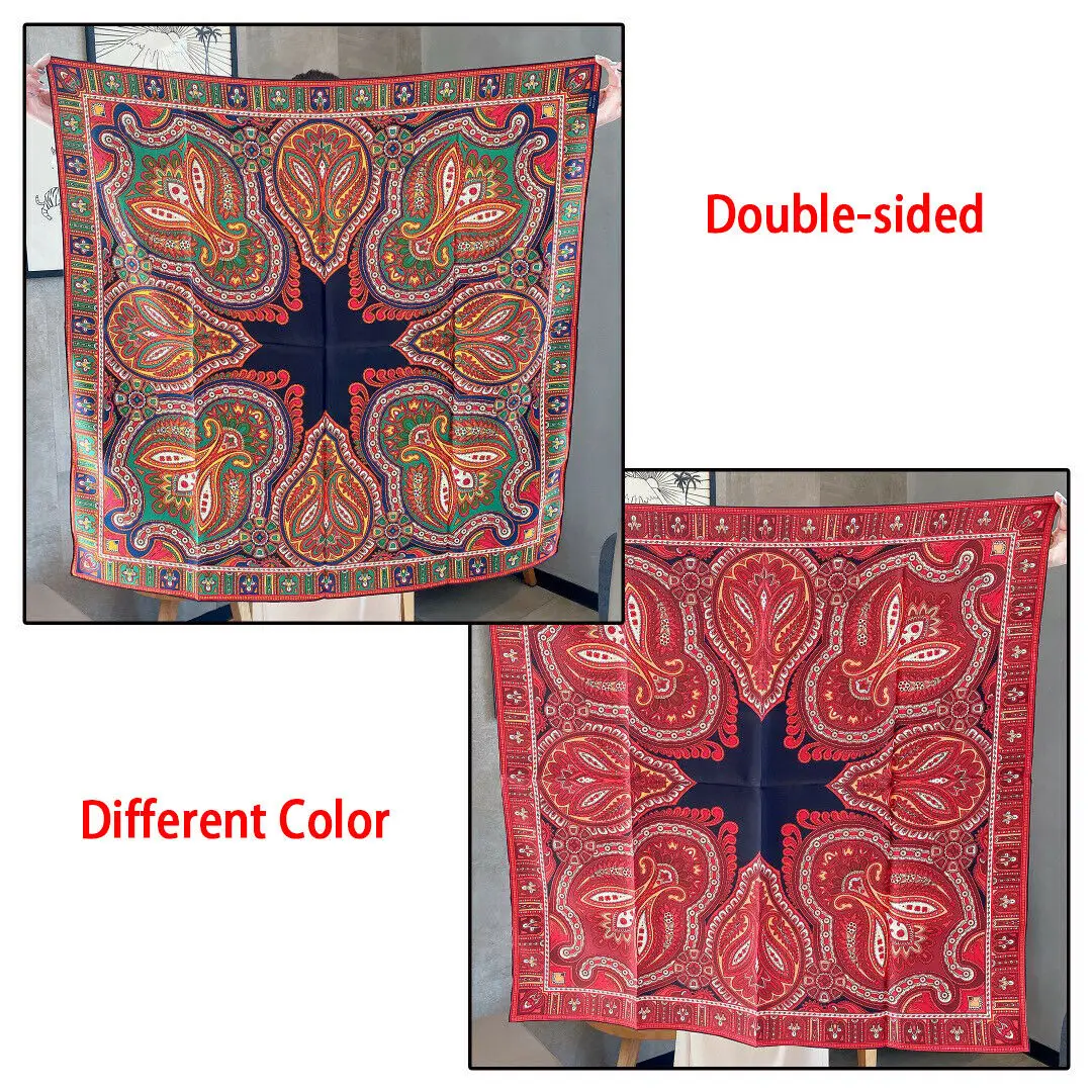 100% Twill Silk Scarf Women Fashion Boho Bohemia Style Shawl Stole Double-sided Paisley Hijab Bandana 90*90cm
100% Twill Silk Scarf Women Fashion Boho Bohemia Style Shawl Stole Double-sided Paisley Hijab Bandana 90*90cm