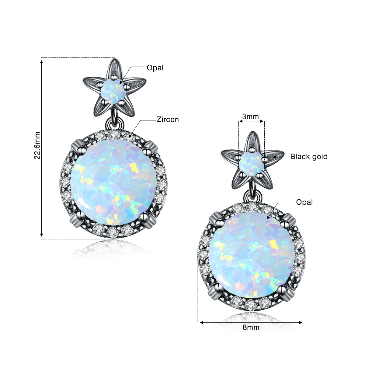 Silver Chakra Trendy Earrings Silver 925 For Women Gold Plated Jewelry White Opal Drop Earring Small Cute Flower Fashion Jewelry 
Silver Chakra Trendy Earrings Silver 925 For Women Gold Plated Jewelry White Opal Drop Earring Small Cute Flower Fashion Jewelry