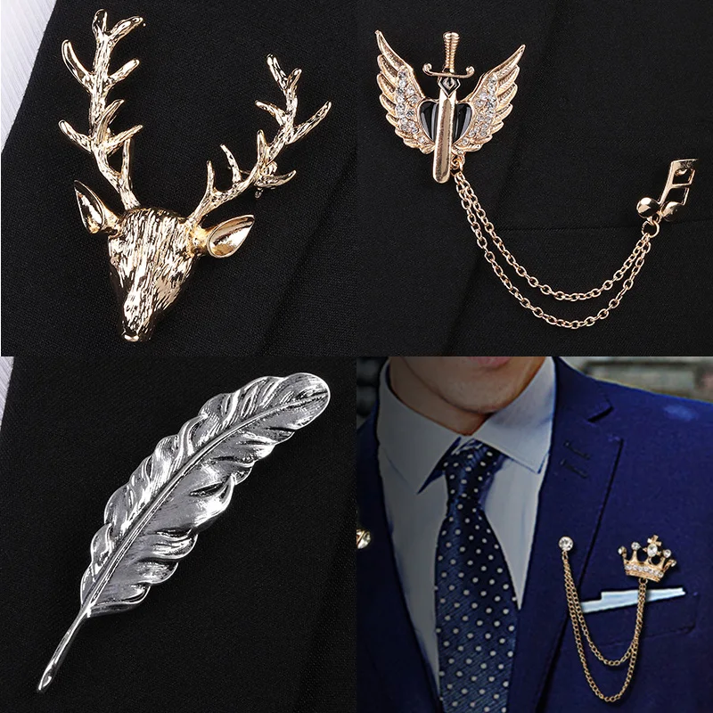 Angel Wings Elk Brooches for Men Suit Groomn Wedding Badge Feather Crown Rhinestone Animal Pin Brooch Women Jewelry Accessories
Angel Wings Elk Brooches for Men Suit Groomn Wedding Badge Feather Crown Rhinestone Animal Pin Brooch Women Jewelry Accessories