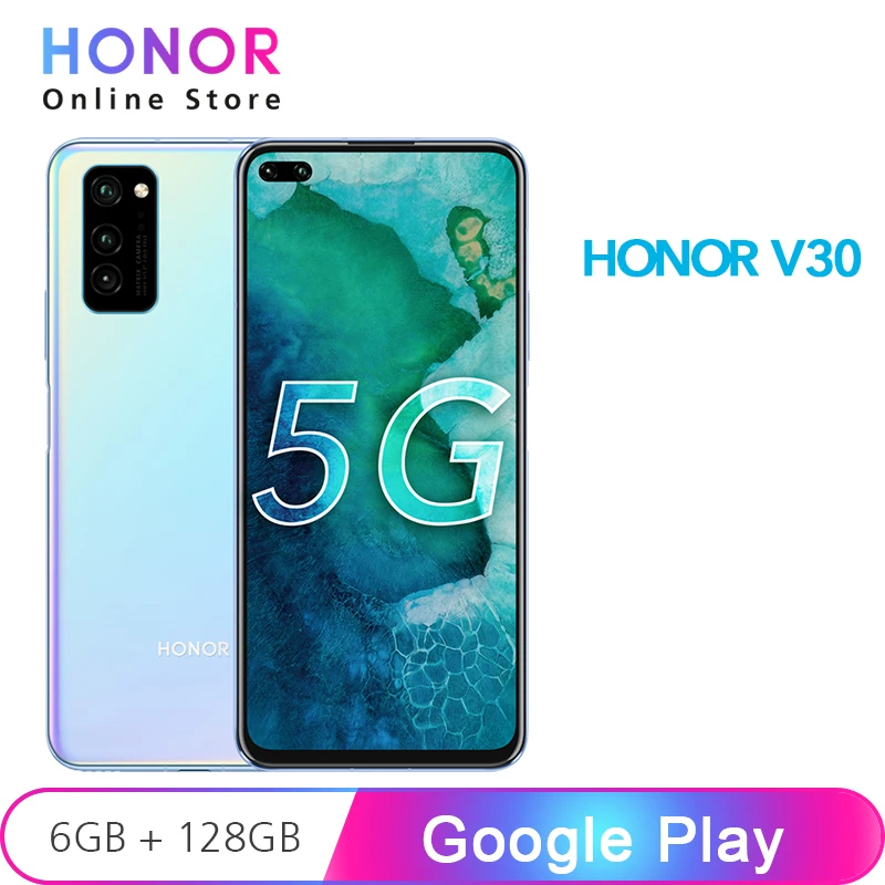 Мобильный телефон Honor V30 6 ГБ/8 ГБ 128 Восьмиядерный процессор Kirin 990 камера 40 МП