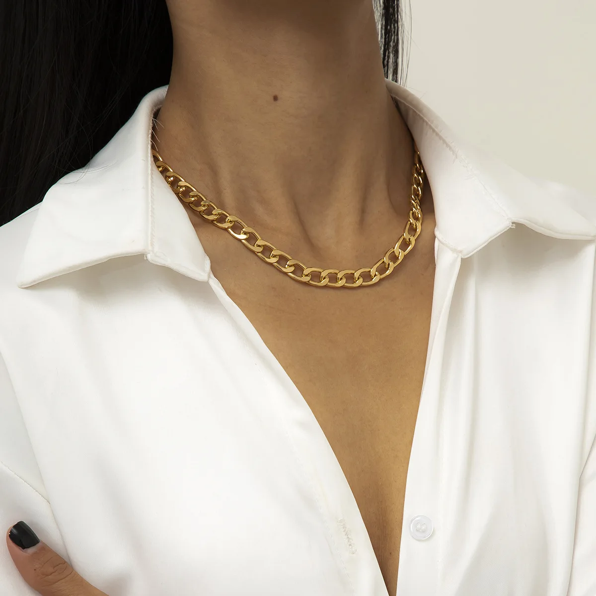 Women Jewelry Chain Bracelet Simply Design Hot Selling Metal Golden Silvery Plating Single Layer Necklace Gifts
Women Jewelry Chain Bracelet Simply Design Hot Selling Metal Golden Silvery Plating Single Layer Necklace Gifts