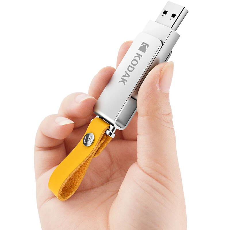 Металлический USB флеш-накопитель Kodak 3 0 32 ГБ 64 128 256 ручка со шнурком-накопитель OTG