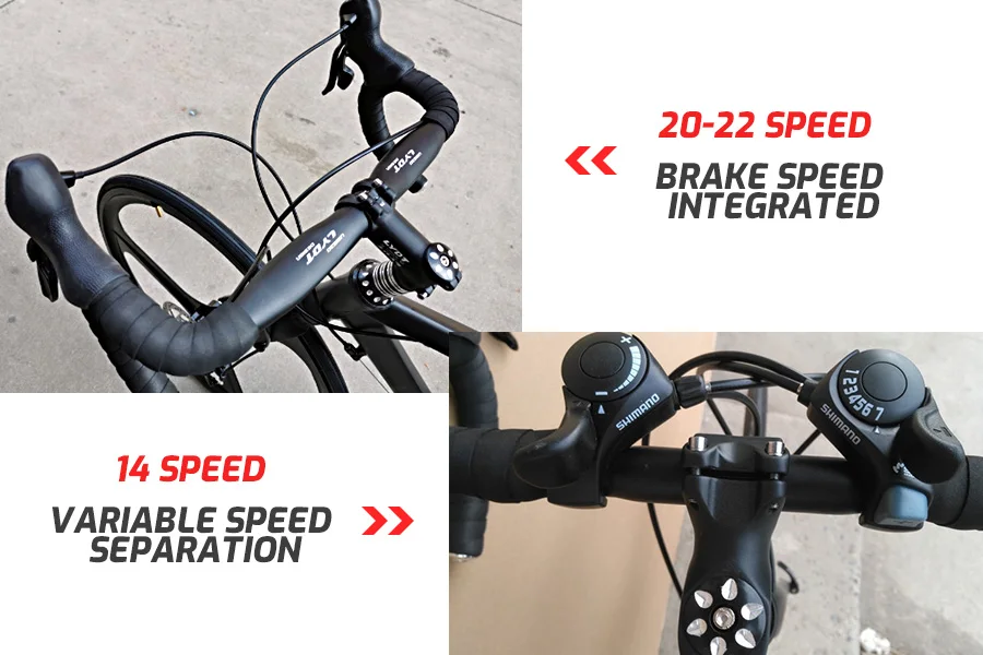 ALFINA 2020 brake speed integrated road bike 22/20 speed curved handle road bicicleta aluminum alloy bicycle double disc brake
ALFINA 2020 brake speed integrated road bike 22/20 speed curved handle road bicicleta aluminum alloy bicycle double disc brake