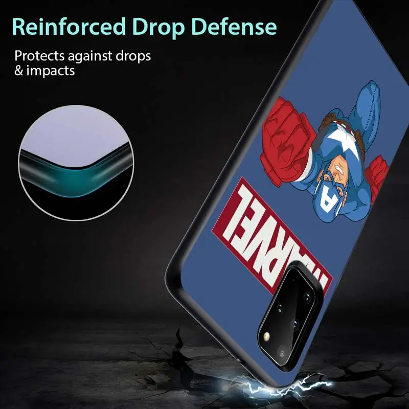 Marvel-Captain America for Samsung Note 8 9 10 20 M02 M10 M10S M20 M21 M30 M31 M31S M40 M60S Ultra Plus Black Phone Case
Marvel-Captain America for Samsung Note 8 9 10 20 M02 M10 M10S M20 M21 M30 M31 M31S M40 M60S Ultra Plus Black Phone Case