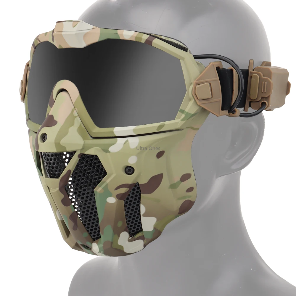 Military Tactical Full Face Mask with Detachable Goggle Hunting Airsoft Protective Mask Anti-fog Cs Wargame Army Combat Masks
Military Tactical Full Face Mask with Detachable Goggle Hunting Airsoft Protective Mask Anti-fog Cs Wargame Army Combat Masks