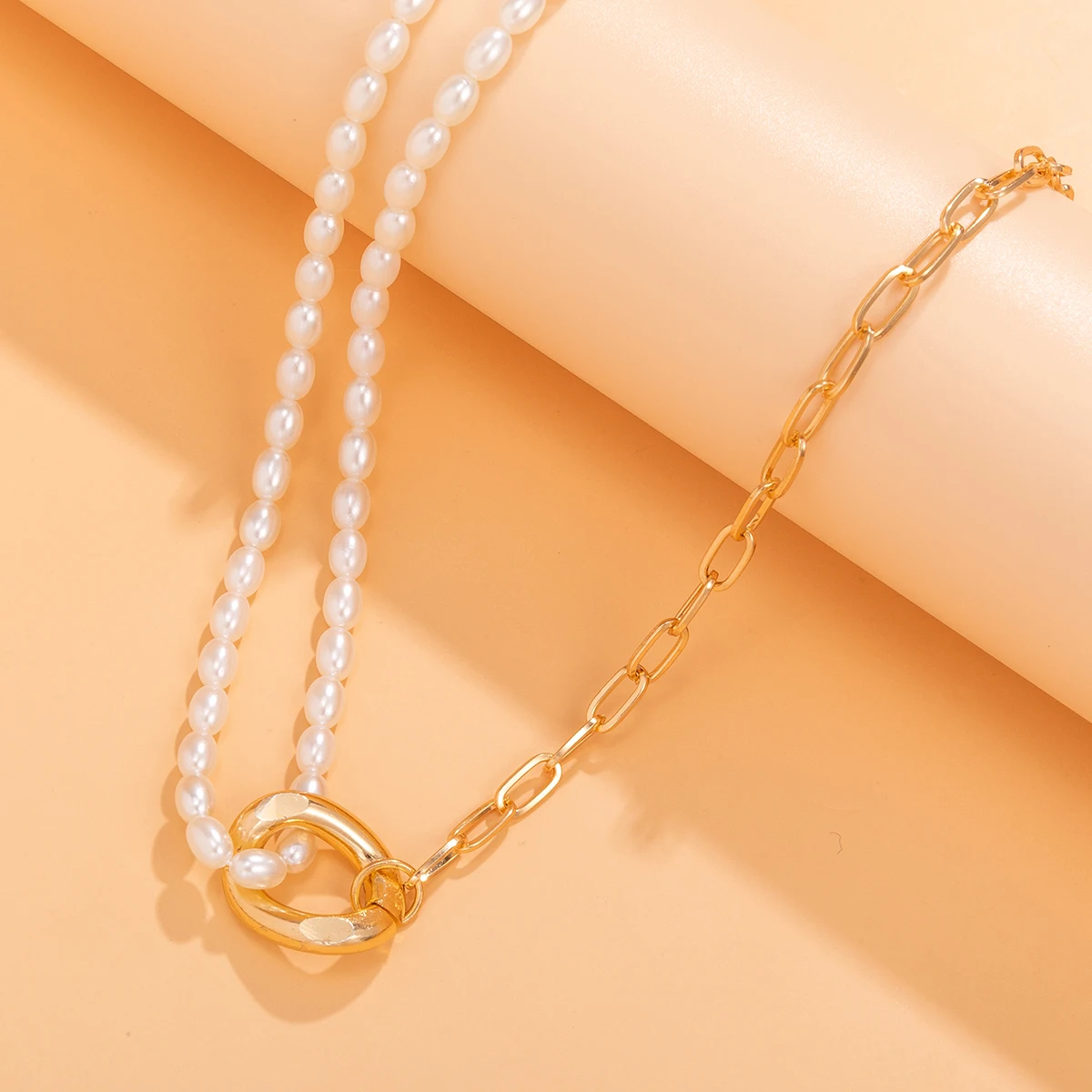 Ingemark винтажное уникальное ожерелье с цепочкой из искусственного жемчуга для