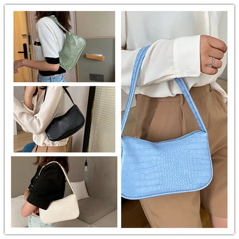 Crocodile Pattern Women Underarm Bag Vintage Design PU Leather Ladies Small Shoulder Bags Female Tote Baguette Purse Handbags
Crocodile Pattern Women Underarm Bag Vintage Design PU Leather Ladies Small Shoulder Bags Female Tote Baguette Purse Handbags