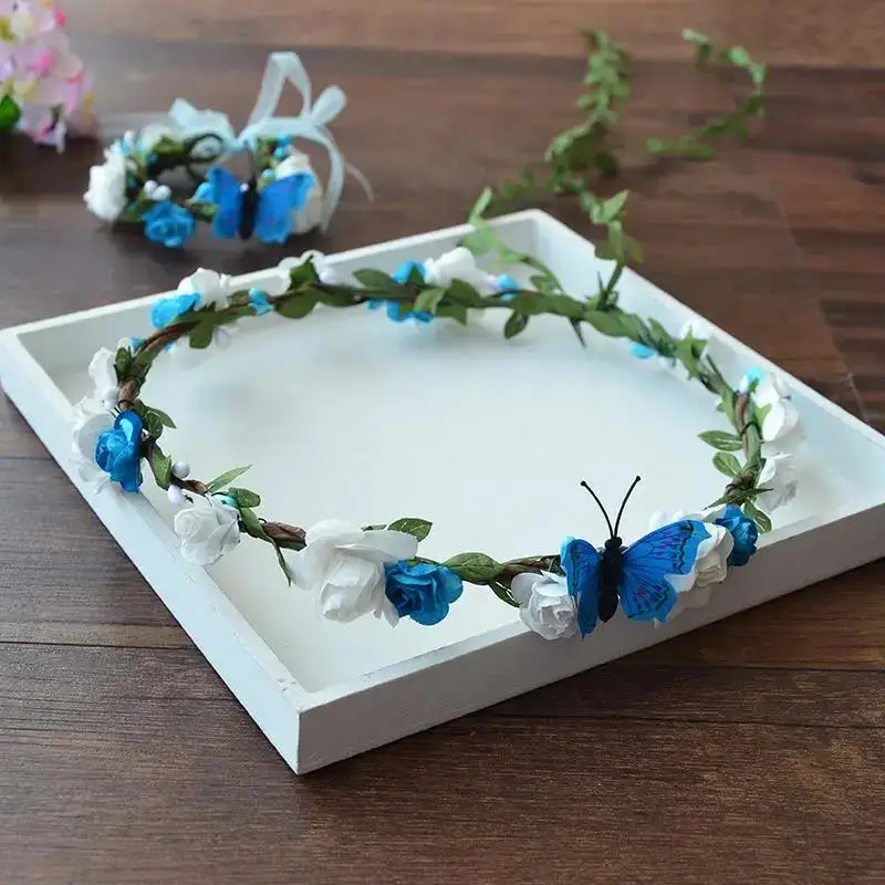 Korean Simulation Flower Creative Personality Butterfly Wreath Head Ring Decoration Photography Photo Props
Korean Simulation Flower Creative Personality Butterfly Wreath Head Ring Decoration Photography Photo Props