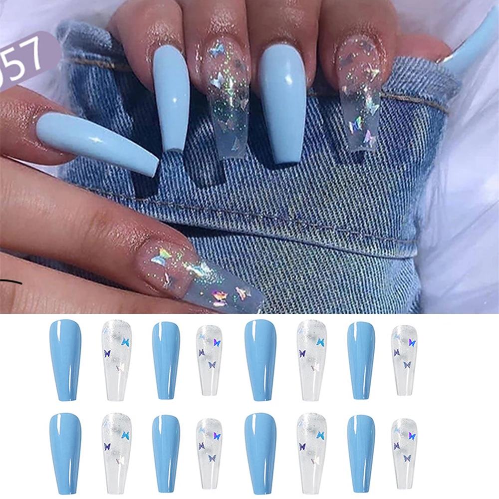 24pcs/Box Detachable Butterfly False Nails Ballerina Wearable Fake Nails Full Cover Coffin Nail Tips Artificial Manicure Tool
24pcs/Box Detachable Butterfly False Nails Ballerina Wearable Fake Nails Full Cover Coffin Nail Tips Artificial Manicure Tool