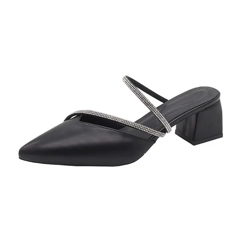 Baotou Half Slippers Female Tide 2021 New Pointed Thick Heel High Heels Korean Version of Wild Fashion Sandals and Slippers
Baotou Half Slippers Female Tide 2021 New Pointed Thick Heel High Heels Korean Version of Wild Fashion Sandals and Slippers