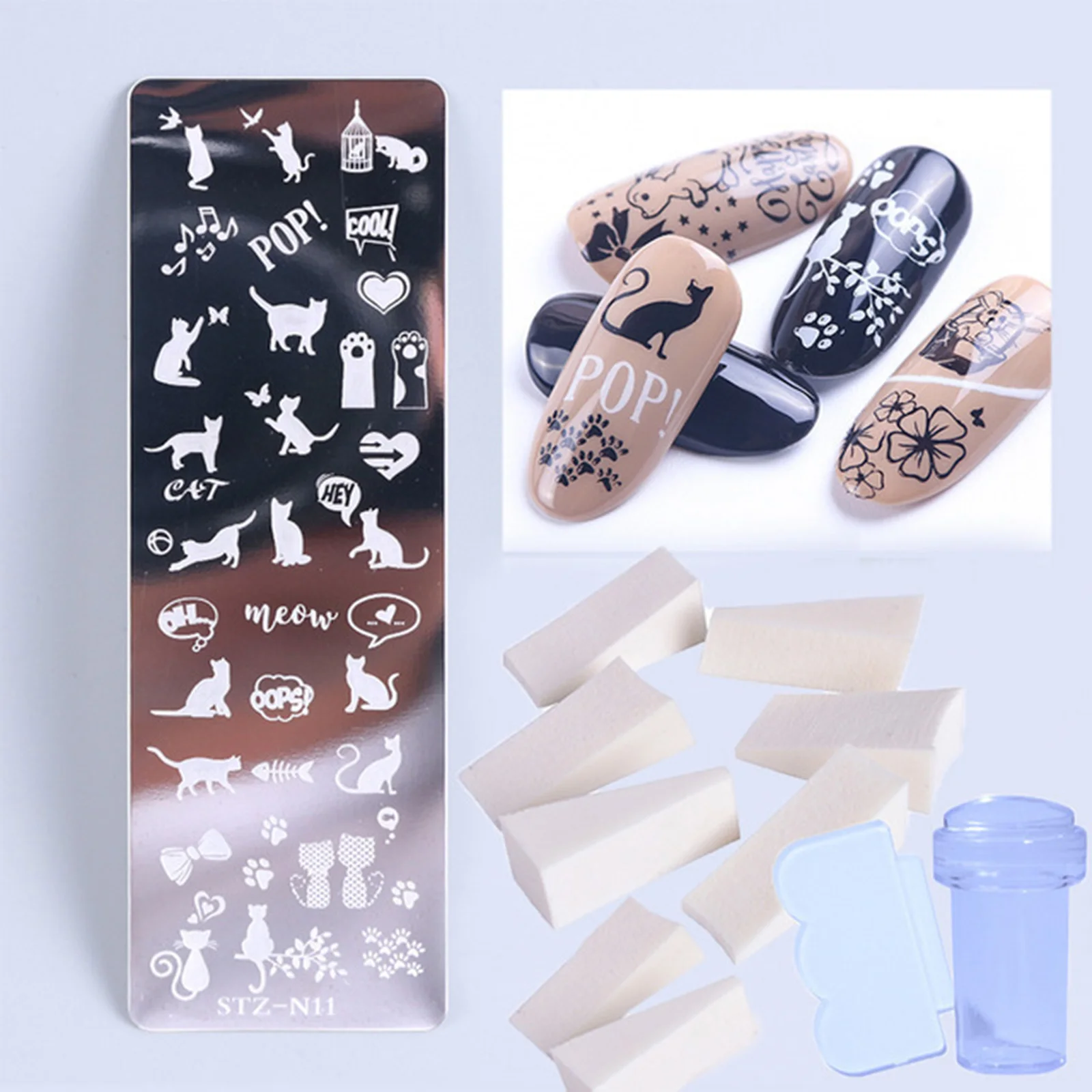 1 Set Nail Stamping Plates Flower Leaf Transfer Stencils Stamper Scrapper Manicure Tools 
1 Set Nail Stamping Plates Flower Leaf Transfer Stencils Stamper Scrapper Manicure Tools