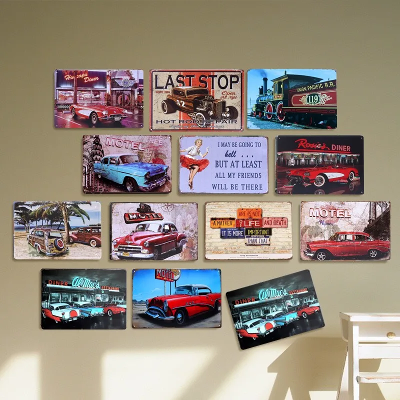 Shabby Wall Metal Tin Signs Diner red car Vintage Bar pub home Iron Painting Wall Decor Board Art Plaque Retro Painting
Shabby Wall Metal Tin Signs Diner red car Vintage Bar pub home Iron Painting Wall Decor Board Art Plaque Retro Painting