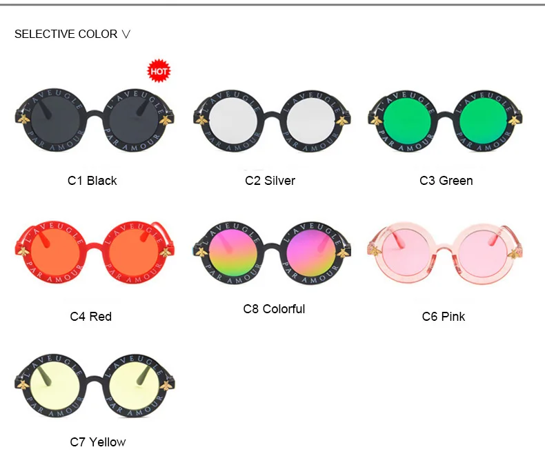 New Fashion Small Round Kids Sunglasses Brand Designer Bee Children Sunglasses Boys Girls Baby Outdoors Goggle Shades Eyewear
New Fashion Small Round Kids Sunglasses Brand Designer Bee Children Sunglasses Boys Girls Baby Outdoors Goggle Shades Eyewear