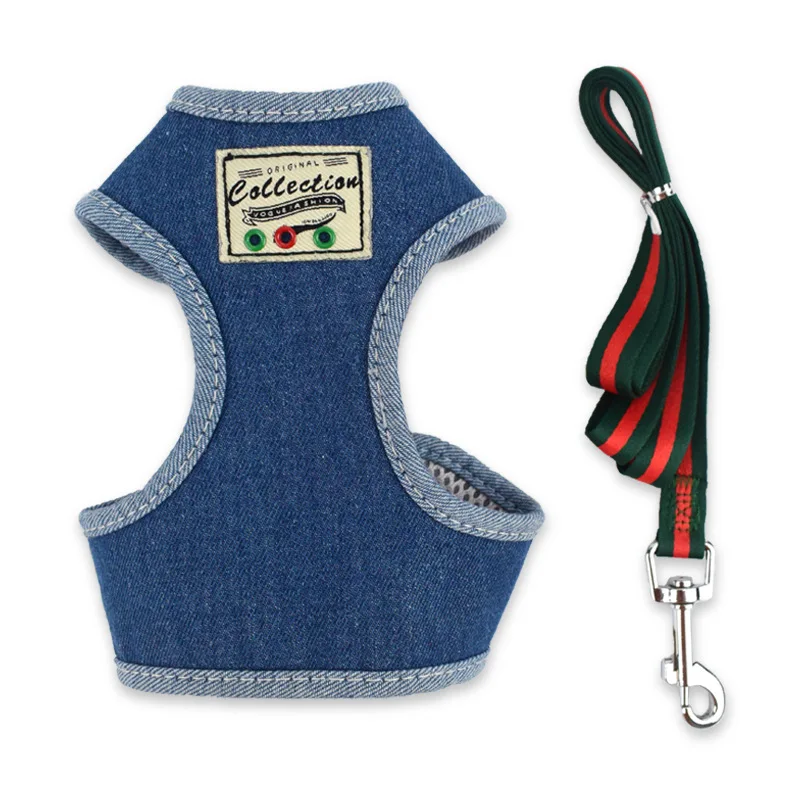 Denim Dog Hanress Leash Set Cotton Walking Running Adjustable Pet Cat Vest Breathable Personality Pets Supplies Cat Harnesses
Denim Dog Hanress Leash Set Cotton Walking Running Adjustable Pet Cat Vest Breathable Personality Pets Supplies Cat Harnesses