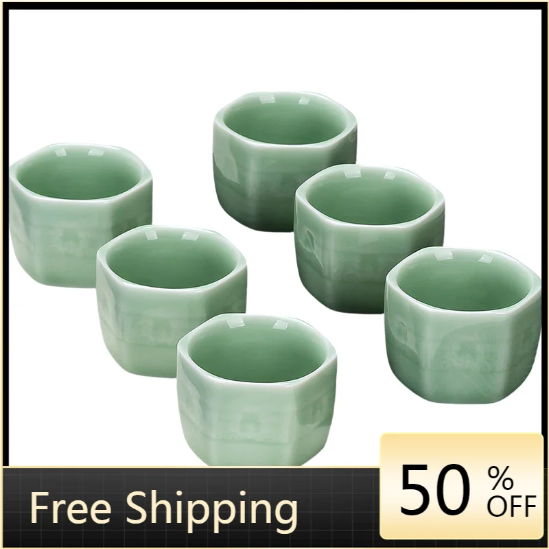 Blue White Porcelain Tea Cup Set of 6 Chinese Style Celadon Kung Fu Small Tea Cup Ceramic Single Szklanki Ceramic Kiln AG50CB
Blue White Porcelain Tea Cup Set of 6 Chinese Style Celadon Kung Fu Small Tea Cup Ceramic Single Szklanki Ceramic Kiln AG50CB