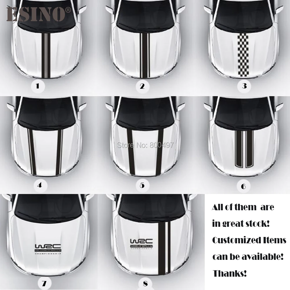 New Styling WRC FIA World Rally Championship Stripe Car Hood Covers Vinyl Racing Sports Decal Head Car Sticker Car Accessories
New Styling WRC FIA World Rally Championship Stripe Car Hood Covers Vinyl Racing Sports Decal Head Car Sticker Car Accessories