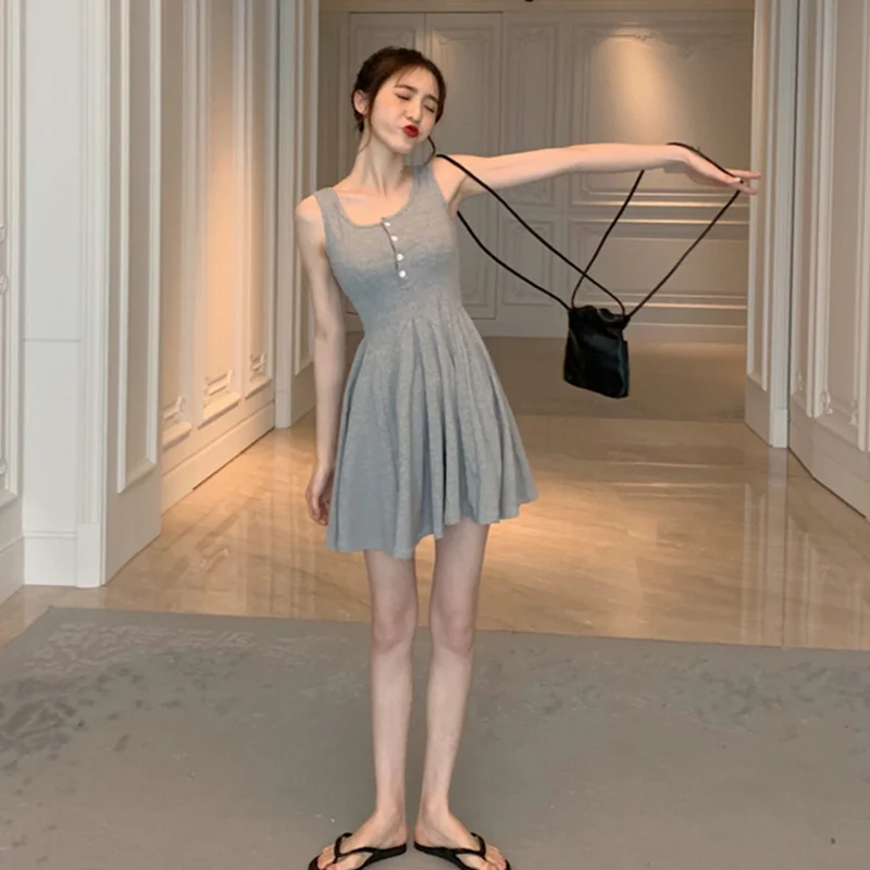 Strap Dress 2021 New Summer Skirt Lightly Mature Waist Slimming Temperamental Fairy Gray Puffy A- line Dress
Strap Dress 2021 New Summer Skirt Lightly Mature Waist Slimming Temperamental Fairy Gray Puffy A- line Dress