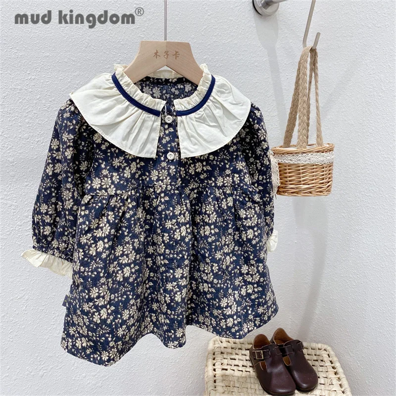 Mudkingdom Little Girl Floral Dress Fashion Turn-down Collar Long Puff Sleeve Princess Dresses Toddler Loose Fit Autumn Clothes
Mudkingdom Little Girl Floral Dress Fashion Turn-down Collar Long Puff Sleeve Princess Dresses Toddler Loose Fit Autumn Clothes