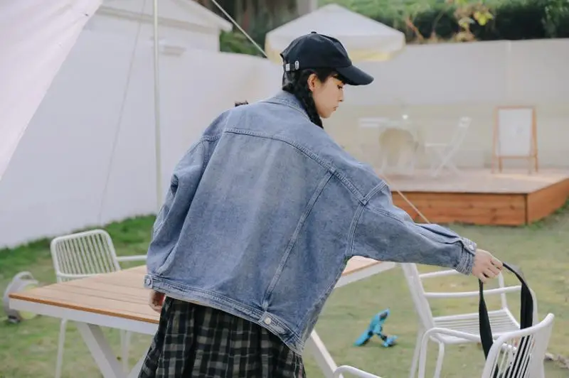 Women's denim jacket 2021 long-sleeved short-print patchwork spring and autumn thin basic short female student jacket
Women's denim jacket 2021 long-sleeved short-print patchwork spring and autumn thin basic short female student jacket
