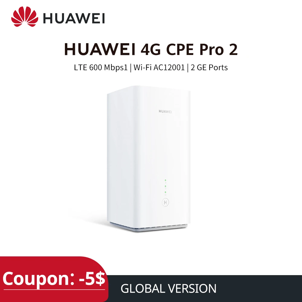 Unlocked 4G WiFi Router With Sim Card Huawei 4G CPE Pro 2 B628-265 LTE Cat12 Up To 600Mbps 2.4G 5G AC1200 Lte WIFI Router
Unlocked 4G WiFi Router With Sim Card Huawei 4G CPE Pro 2 B628-265 LTE Cat12 Up To 600Mbps 2.4G 5G AC1200 Lte WIFI Router