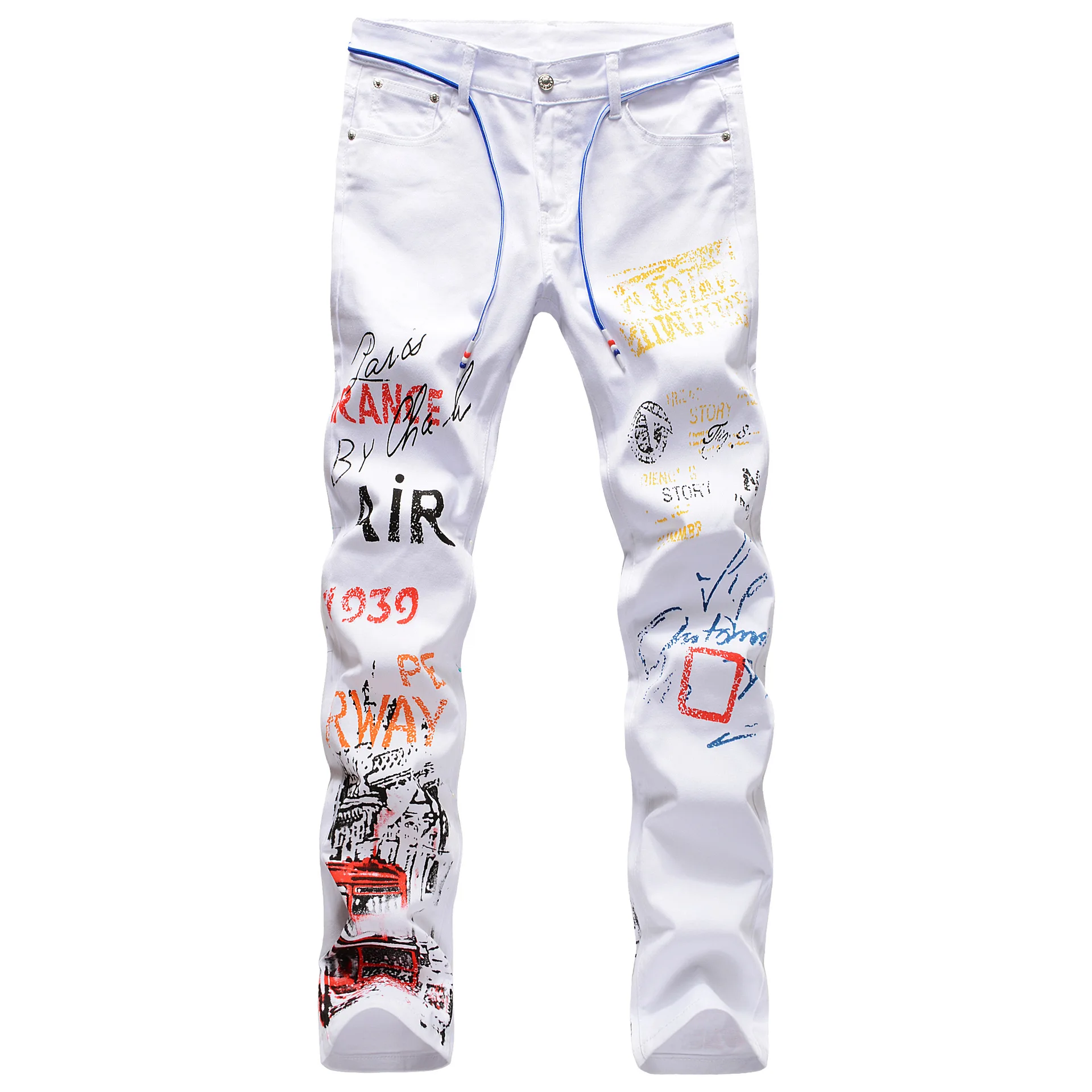 Men's Letter Graffiti White Jeans 2021 New Fashion Print Slim Mens Jeans Skinny Biker Jeans For Man Denim Punk Pants Jean Homme
Men's Letter Graffiti White Jeans 2021 New Fashion Print Slim Mens Jeans Skinny Biker Jeans For Man Denim Punk Pants Jean Homme