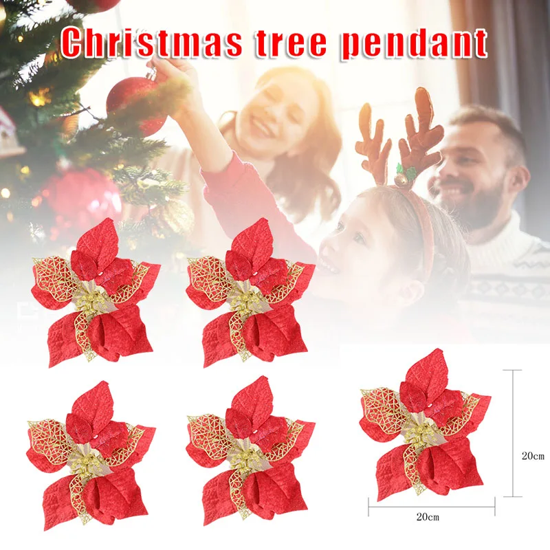 4pcs Glitter Ornament Christmas Tree Simulation Flower Wedding Favors Home Decoration Party Supplies Holiday NEWEST
4pcs Glitter Ornament Christmas Tree Simulation Flower Wedding Favors Home Decoration Party Supplies Holiday NEWEST