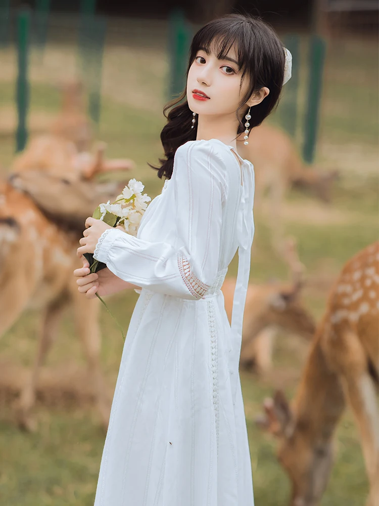 Make French white collar dress skirt restoring ancient ways
Make French white collar dress skirt restoring ancient ways