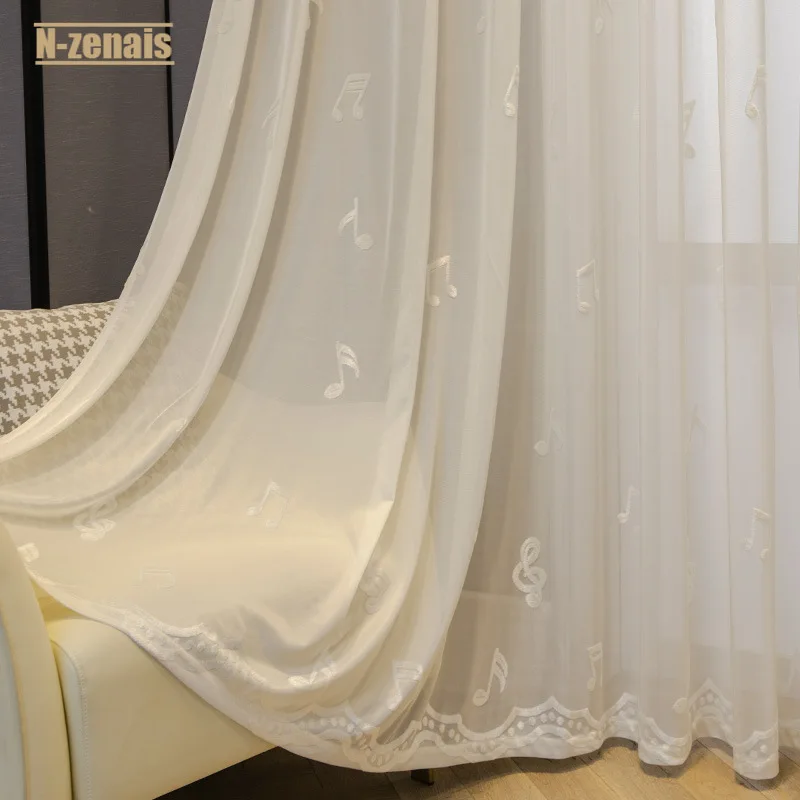 New Modern Minimalist Heat Insulation Sunscreen Musical Note Screen Embossed Sheer Curtains for Living Dining Room Bedroom
New Modern Minimalist Heat Insulation Sunscreen Musical Note Screen Embossed Sheer Curtains for Living Dining Room Bedroom