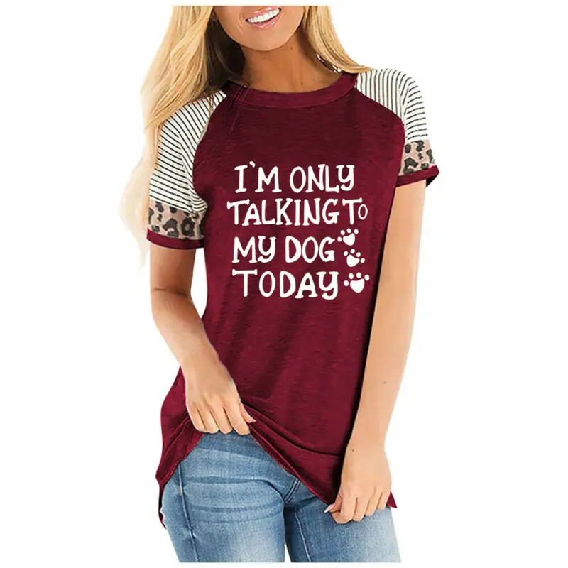 t Shirt Female Leopard Striped Patchwork Short Sleeve Women Clothing Letter Crew Neck Women's T-Shirt Summer Casual Tops
t Shirt Female Leopard Striped Patchwork Short Sleeve Women Clothing Letter Crew Neck Women's T-Shirt Summer Casual Tops