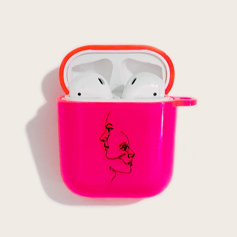Rose red transparent painted line side face wireless bluetooth headset protective case for airpods 2 generation
Rose red transparent painted line side face wireless bluetooth headset protective case for airpods 2 generation