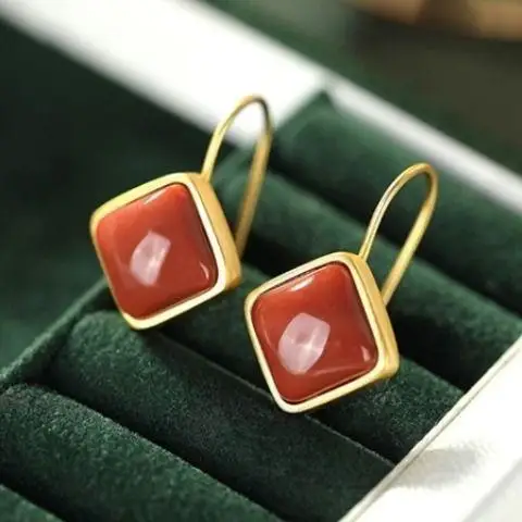 S925 Silver Earrings Natural Red Agate Lucky Knot Eardrops Ladies Southern Red Agate Red Agate Retro Classic Eardrops Earrings
S925 Silver Earrings Natural Red Agate Lucky Knot Eardrops Ladies Southern Red Agate Red Agate Retro Classic Eardrops Earrings