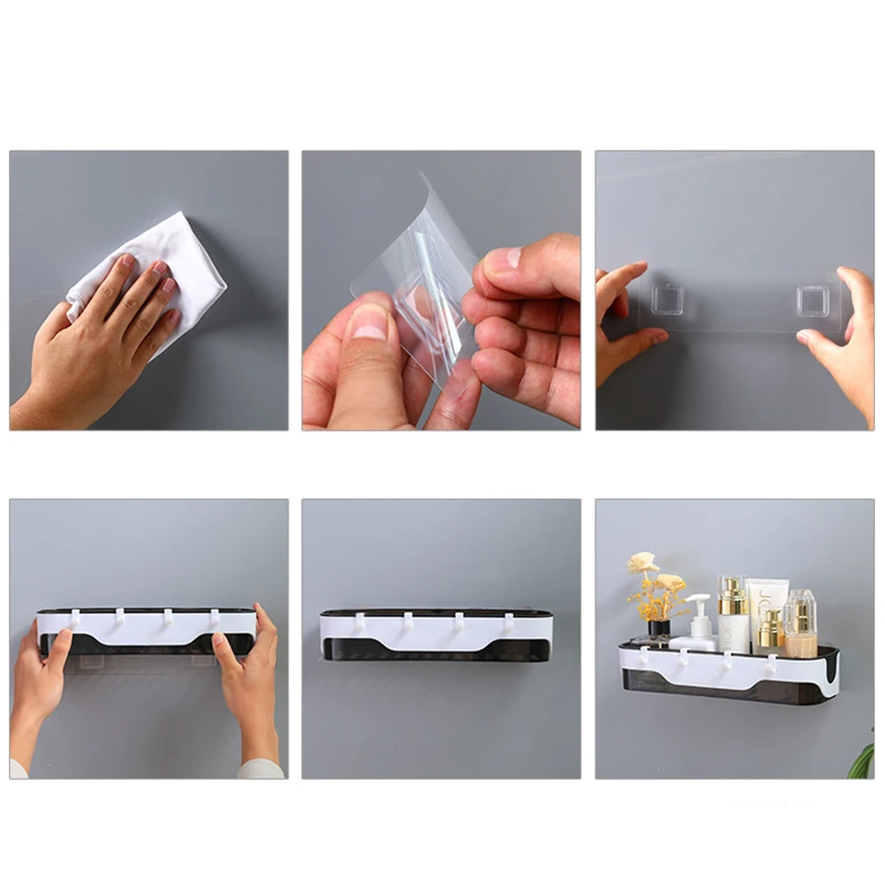 Home Bathroom Storage Rack Multifunction Strong Adhesive Rack Toiletries Shelves Free Punching KI
Home Bathroom Storage Rack Multifunction Strong Adhesive Rack Toiletries Shelves Free Punching KI