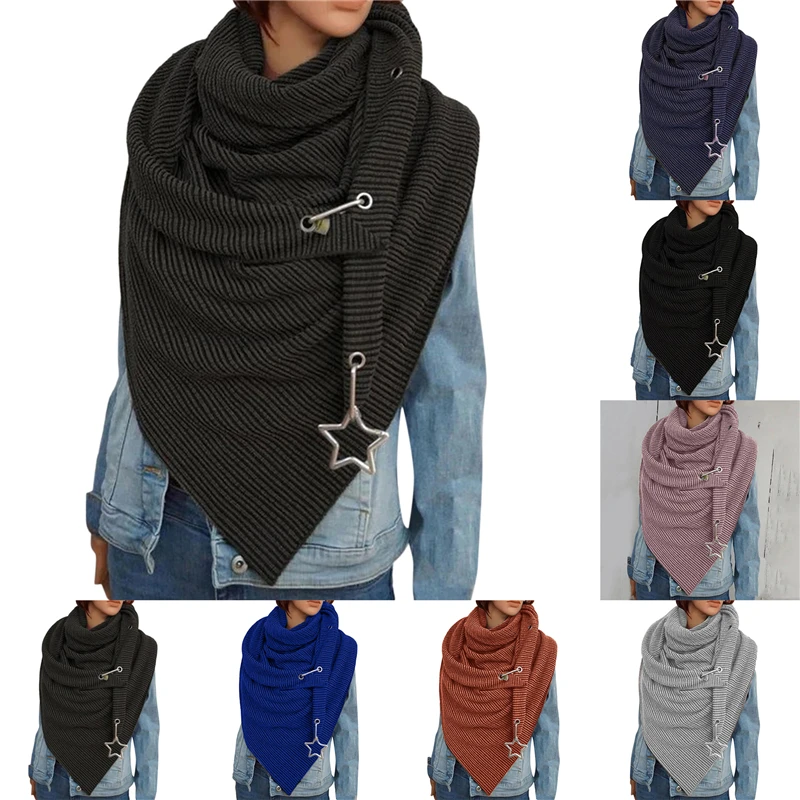 Women Fashion Personality Scarf Ladies Warm Scarves Simple Soft Shawls Leisure Solid Color Button Soft Wrap For Female 
Women Fashion Personality Scarf Ladies Warm Scarves Simple Soft Shawls Leisure Solid Color Button Soft Wrap For Female