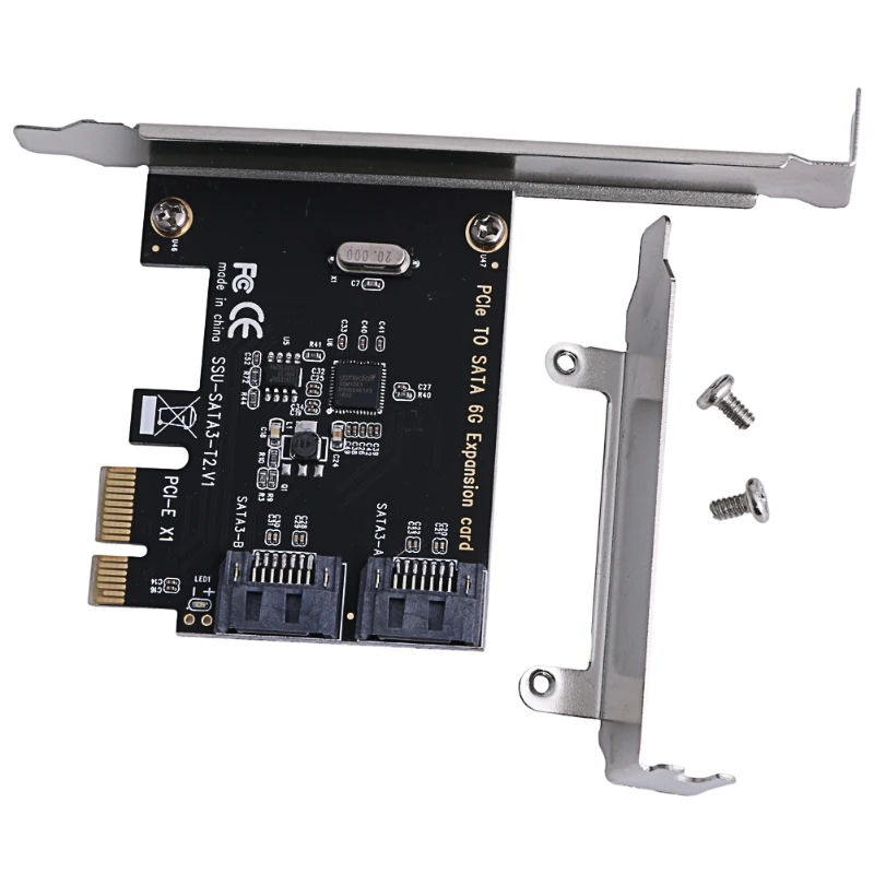 PCIe PCI Express to SATA3.0 2-Port SATA III 6G Controller Expansion Card Adapter
PCIe PCI Express to SATA3.0 2-Port SATA III 6G Controller Expansion Card Adapter