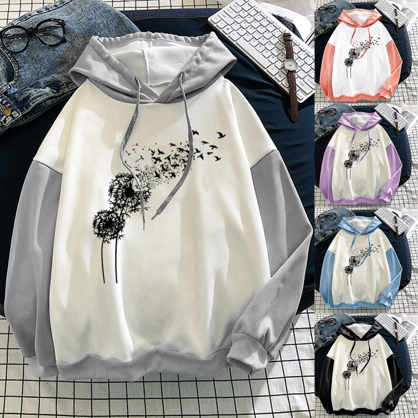 58# 2021 New Hoodie Women's Fashion New Stitching Cute Plus Velvet Long-sleeve Hooded Sweatshirt Top Sweatshirt Женское Платье
58# 2021 New Hoodie Women's Fashion New Stitching Cute Plus Velvet Long-sleeve Hooded Sweatshirt Top Sweatshirt Женское Платье
