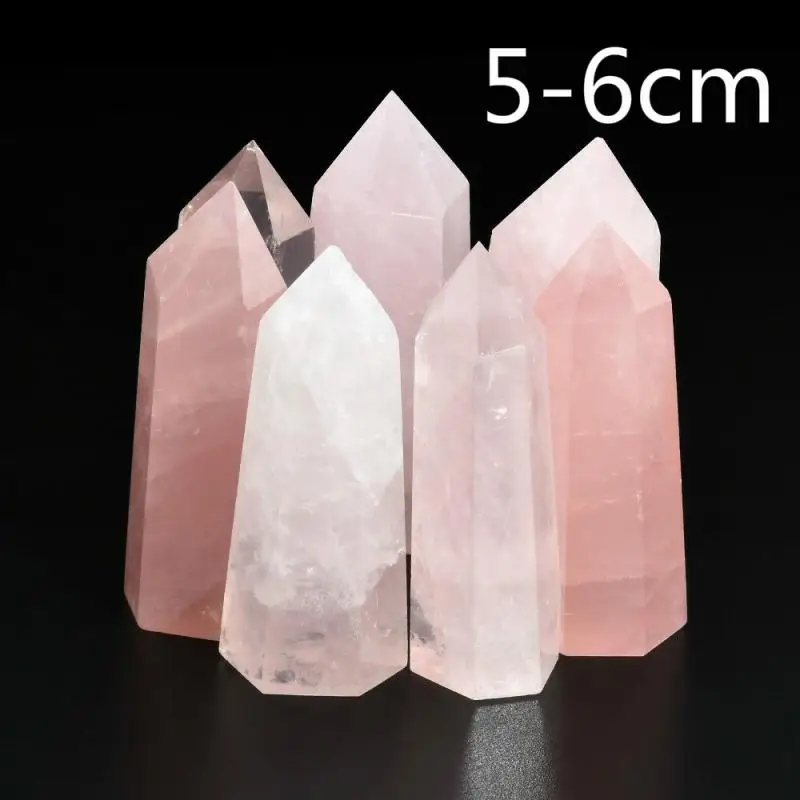 1pcs5-6cm Natural Rock Pink Rose Quartz Crystal Wand Point Healing Mineral Stone Wand Home Decor Amethyst Rose Quartz 
1pcs5-6cm Natural Rock Pink Rose Quartz Crystal Wand Point Healing Mineral Stone Wand Home Decor Amethyst Rose Quartz