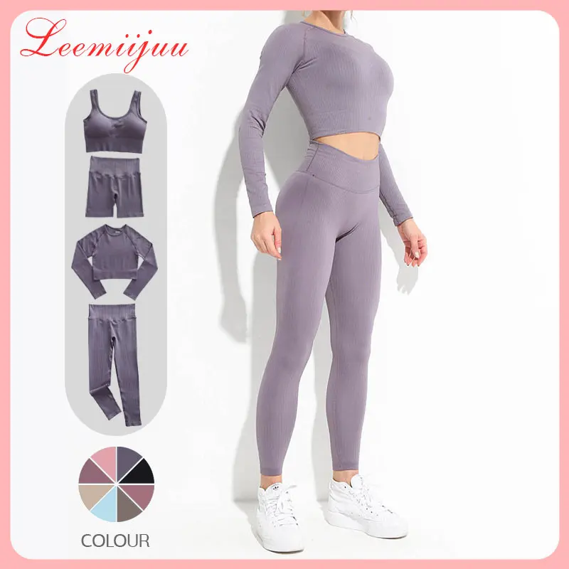 LEEMIIJUU NEW Women Yoga Fitness Suits Sports High Waist Leggings Fitness Sports Wear Long Sleeve 2pcs Seamless Yoga Sport Sets
LEEMIIJUU NEW Women Yoga Fitness Suits Sports High Waist Leggings Fitness Sports Wear Long Sleeve 2pcs Seamless Yoga Sport Sets