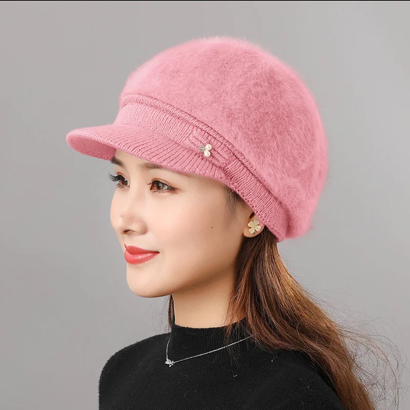 Mother Gift Female Winter Fashion Warm Rabbit Fur Newsboy Cap Lady Chic Knitted Hats 6 Colors
Mother Gift Female Winter Fashion Warm Rabbit Fur Newsboy Cap Lady Chic Knitted Hats 6 Colors