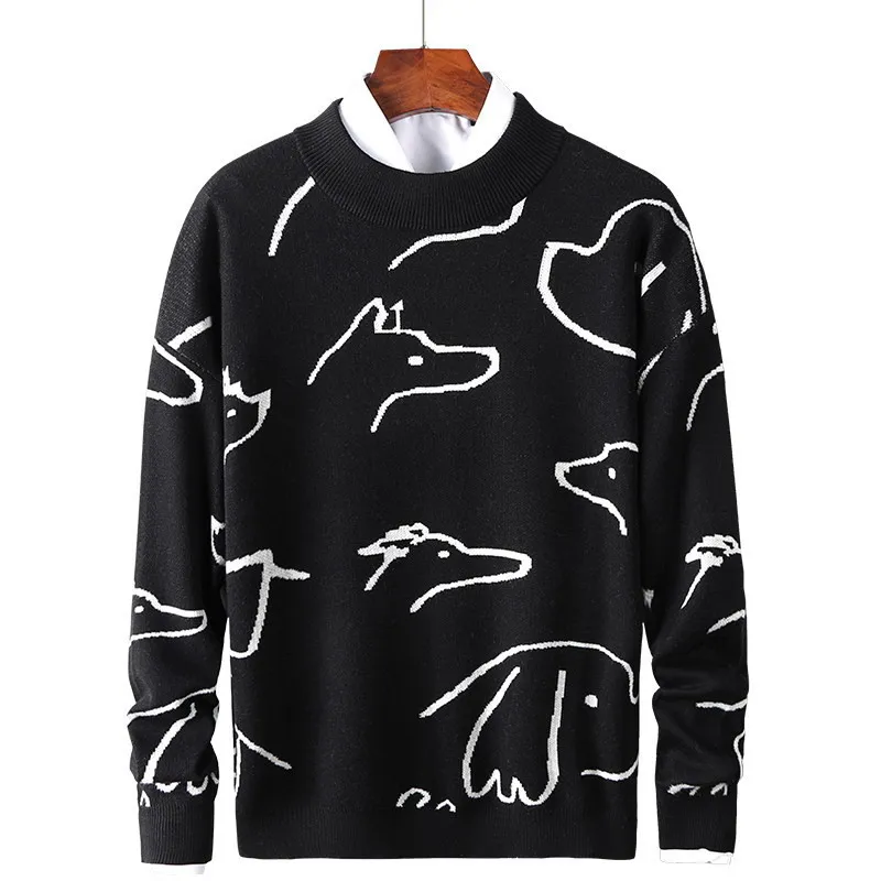 Mens Autumn Casual Sweaters Polar Bear Pattern Trendy Slim Sweaters Cotton Long Sleeve Round Collar Male Warm Pullovers XR979-80
Mens Autumn Casual Sweaters Polar Bear Pattern Trendy Slim Sweaters Cotton Long Sleeve Round Collar Male Warm Pullovers XR979-80