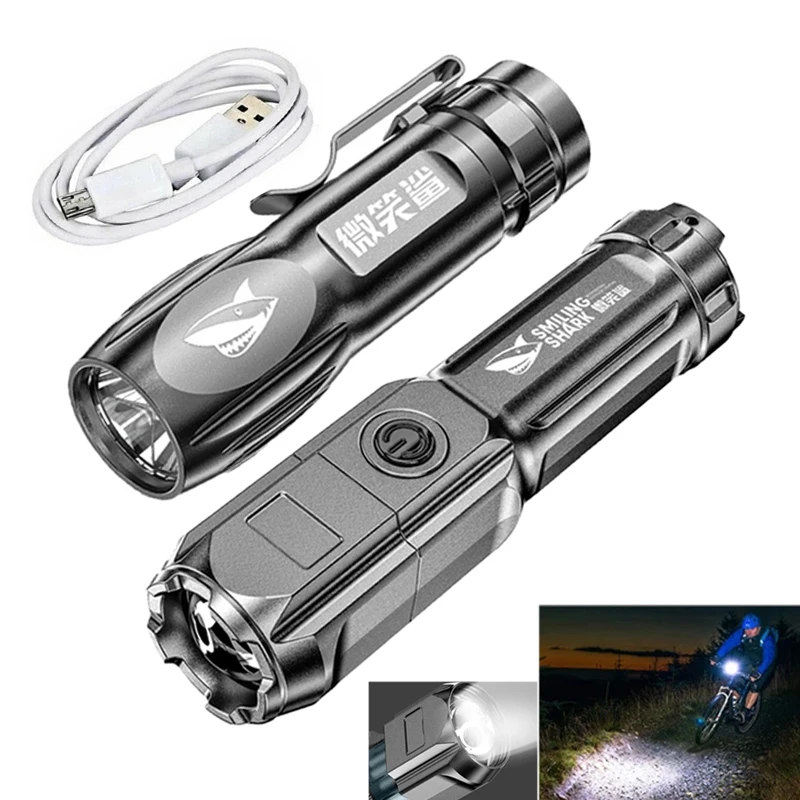 USB Rechargeable Flashlight Strong Light High-power Zoom Highlight Tactical Flashlight Household Outdoor Lighting LED Flashlight
USB Rechargeable Flashlight Strong Light High-power Zoom Highlight Tactical Flashlight Household Outdoor Lighting LED Flashlight