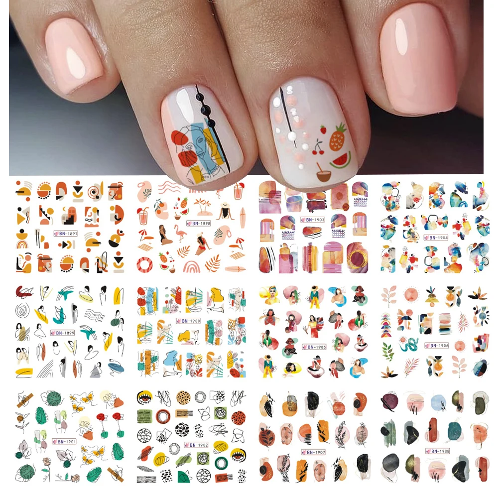 12 designs Abstract geometric kawaii nail sticker decals fall leaf valentine nail art decorations autocollants pour ongles
12 designs Abstract geometric kawaii nail sticker decals fall leaf valentine nail art decorations autocollants pour ongles