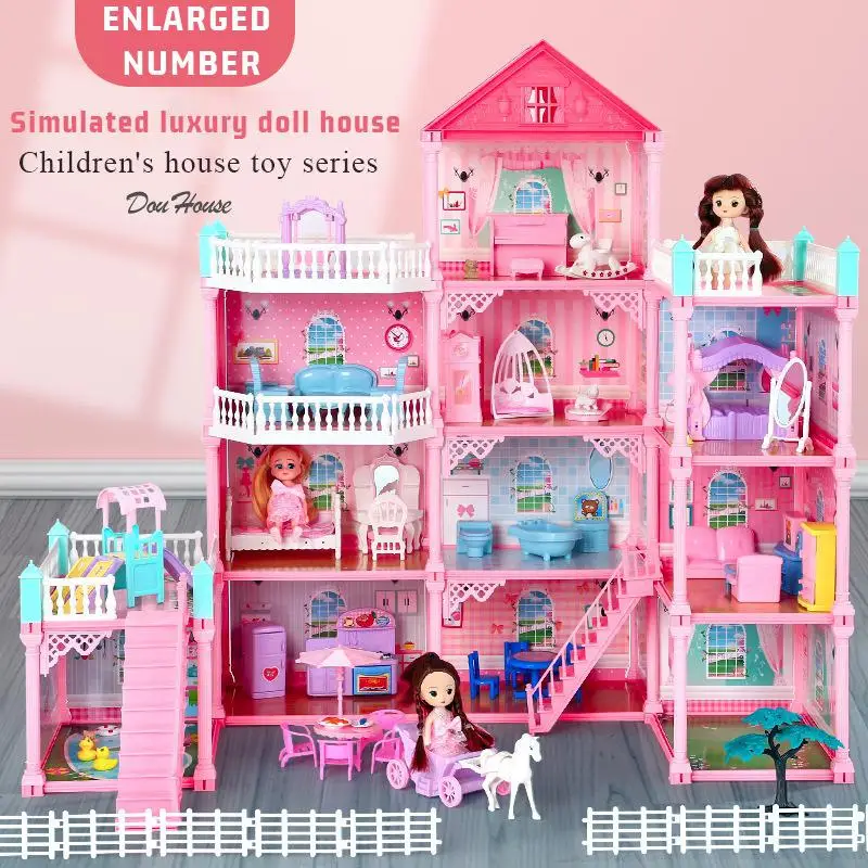 Disney Pink Princess Big Villa Castle Doll Sets Simulation Villa Toy Play House Slide Yard Doll House Children's Birthday Gift
Disney Pink Princess Big Villa Castle Doll Sets Simulation Villa Toy Play House Slide Yard Doll House Children's Birthday Gift