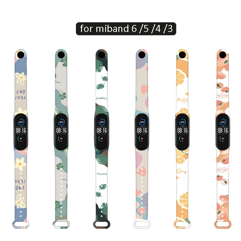 Ремешок силиконовый для Xiaomi Mi band 5 4, сменный Браслет с принтом для Xiaomi mi band 6, miband 5, 4, 3
Ремешок силиконовый для Xiaomi Mi band 5 4, сменный Браслет с принтом для Xiaomi mi band 6, miband 5, 4, 3