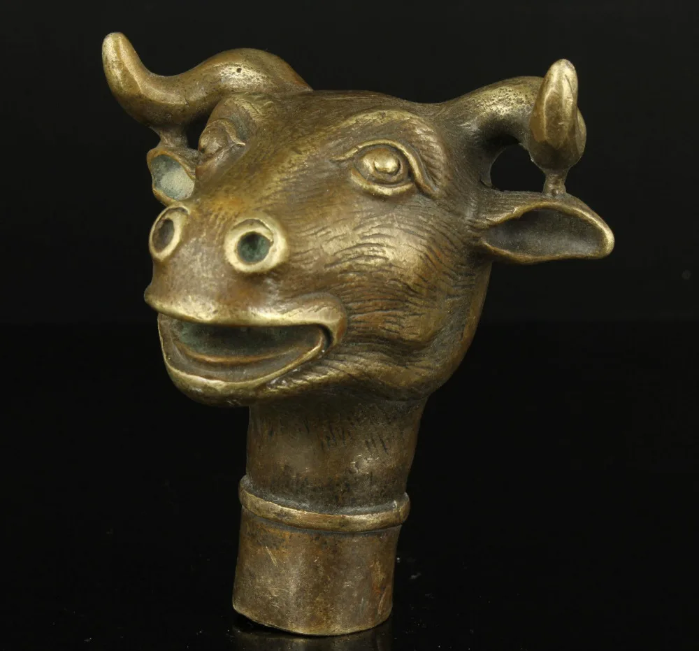 100% bronze Pure Copper Brass Grandpa Good Lucky Collectible Old Handwork Carving Bull Statue Cane Head Walking Stick
100% bronze Pure Copper Brass Grandpa Good Lucky Collectible Old Handwork Carving Bull Statue Cane Head Walking Stick