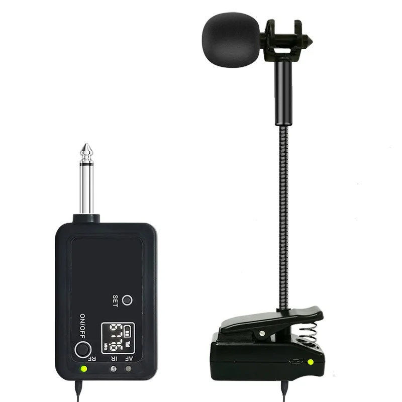 

UHF беспроводные инструменты Микрофон для саксофона микрофон передатчик приемник набор Plug & Play подобрать для трубы Trumbone