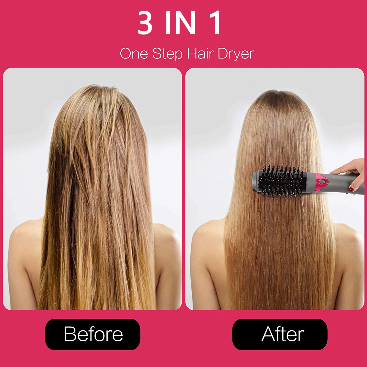 Multifunction Hair Dryer and Volumizer Blower Quick Dry One Step Hot Air Brush Straightener Curling Comb Styling TooI Hairdryer 
Multifunction Hair Dryer and Volumizer Blower Quick Dry One Step Hot Air Brush Straightener Curling Comb Styling TooI Hairdryer