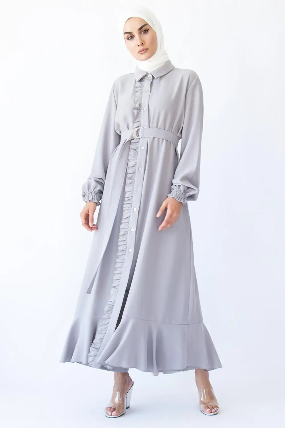 Женское платье с рюшами и поясом, мусульманское платье Caftan Jilbab Djellaba Robe
Женское платье с рюшами и поясом, мусульманское платье Caftan Jilbab Djellaba Robe