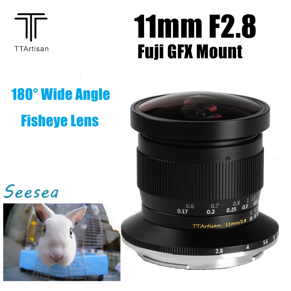 TTArtisan 11mm F2.8 Manual Focus Wide Angle Fisheye Lens for Fujifilm GFX Medium Format Cameras GFX100S GFX50S GFX50R
TTArtisan 11mm F2.8 Manual Focus Wide Angle Fisheye Lens for Fujifilm GFX Medium Format Cameras GFX100S GFX50S GFX50R