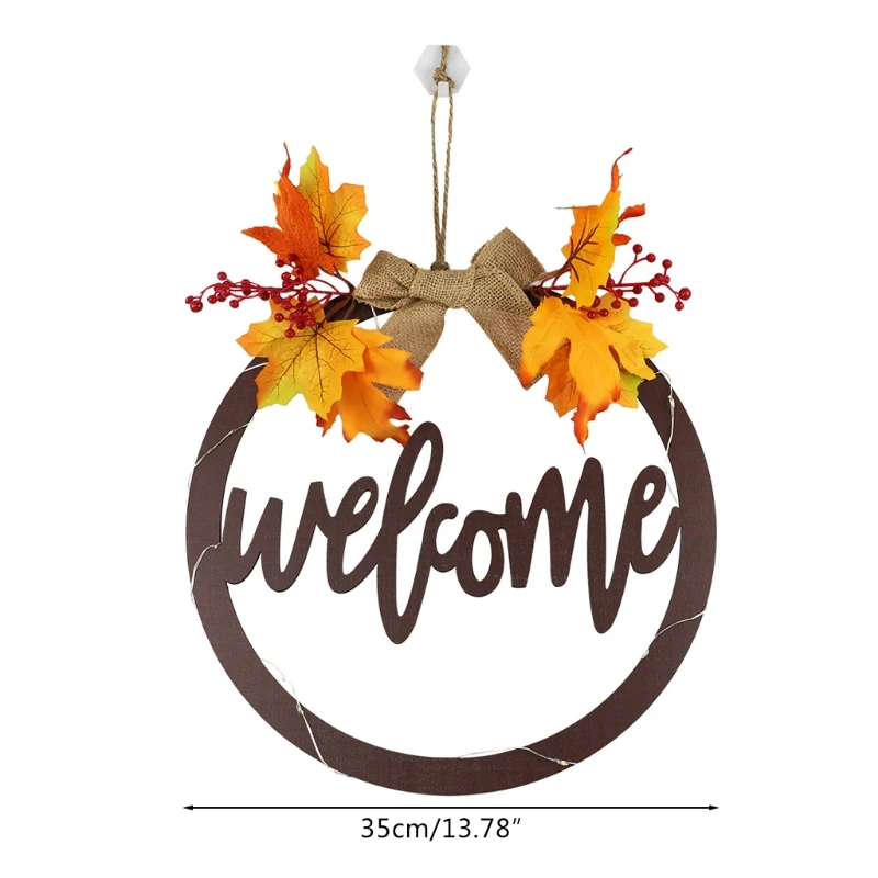 Spring Wooden Round Sign Harvest Festival Wreath with Light String Front Door Hanging Ornaments Thanksgiving Decor Dropshipping
Spring Wooden Round Sign Harvest Festival Wreath with Light String Front Door Hanging Ornaments Thanksgiving Decor Dropshipping