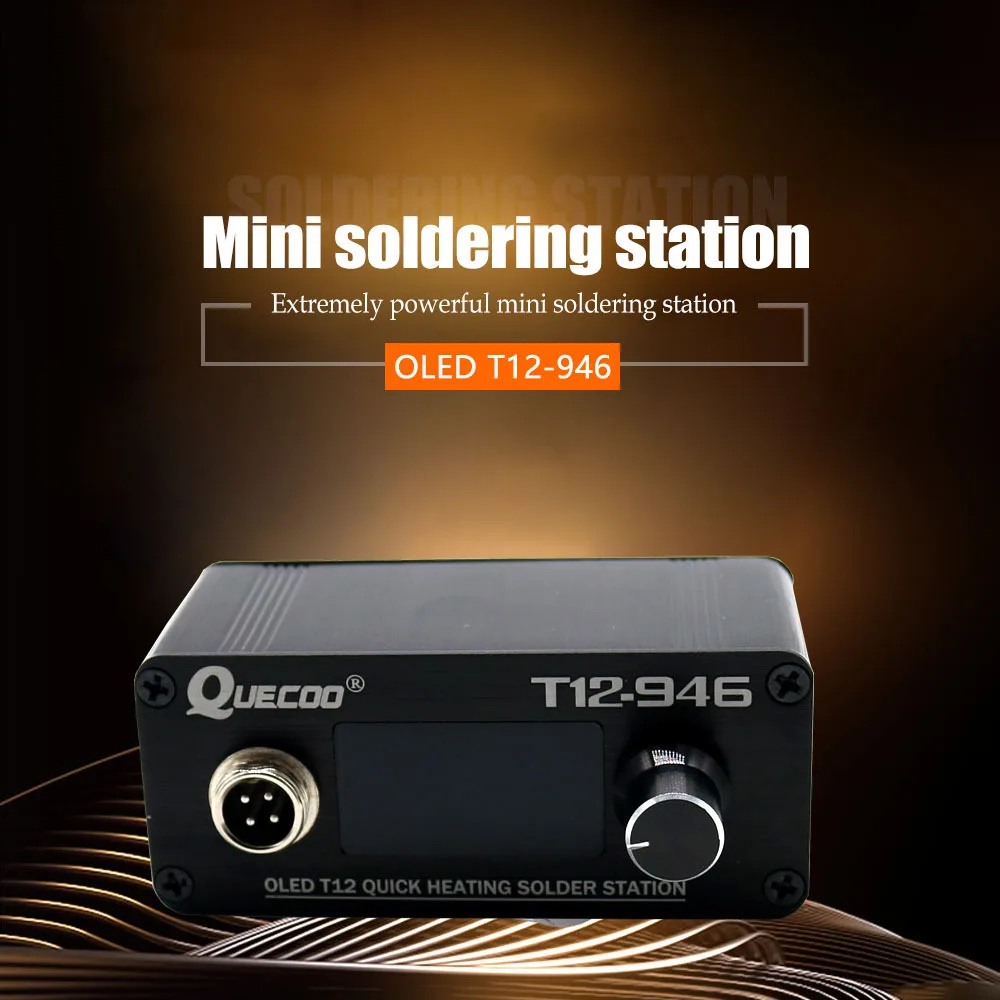 T12-946 MINI Automatic Sleep Soldering Station STC OLED Digital Electric Soldering Iron 4-core P9/M8 Handle Without Power Supply 
T12-946 MINI Automatic Sleep Soldering Station STC OLED Digital Electric Soldering Iron 4-core P9/M8 Handle Without Power Supply